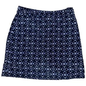 EP Pro Women’s Size 4 Navy Blue Gold Equestrian Horse Bit Golf Skort